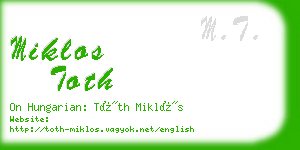 miklos toth business card
